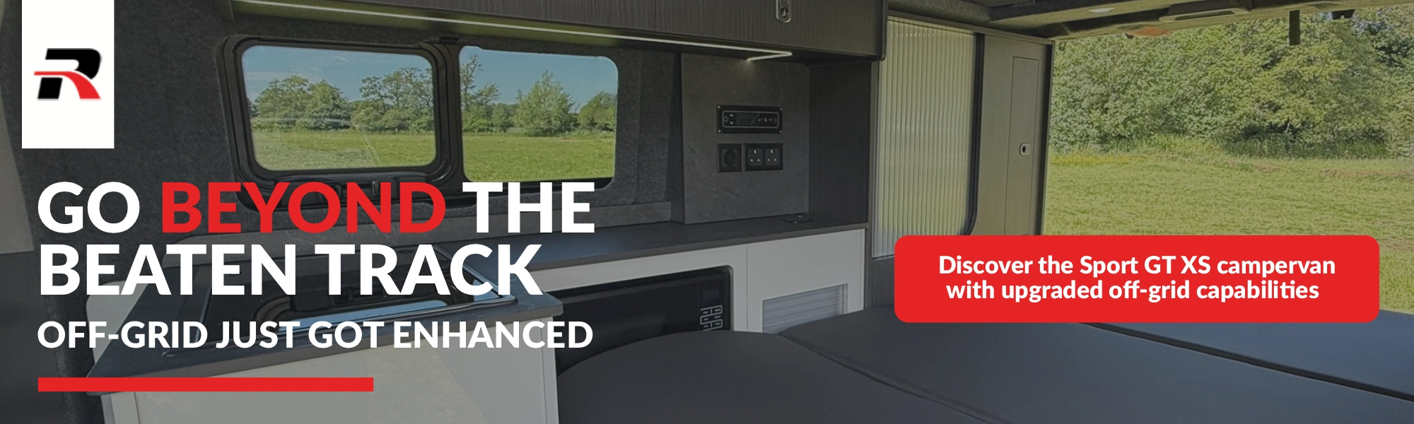 Go beyond the beaten track - Discover our enhanced off-grid campervans Go beyond the beaten track - Discover our enhanced off-grid campervans