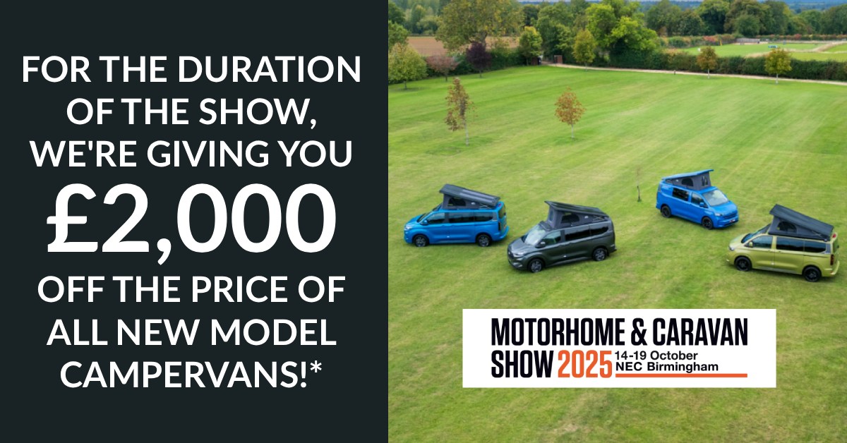 Get £2000 off the price of all new model campervans