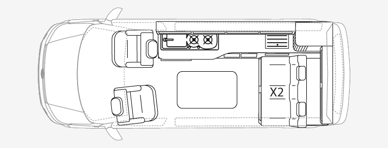 Redline Sport Plus LWB Campervan Layout
