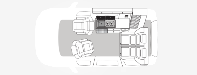 Redline Explorer SWB Campervan Layout