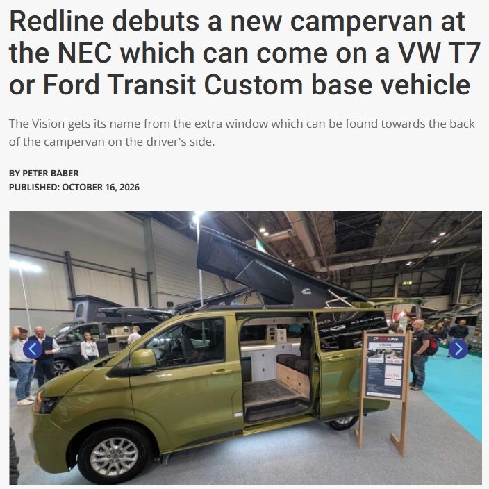 Redline Vision featured in Practical Motorhome